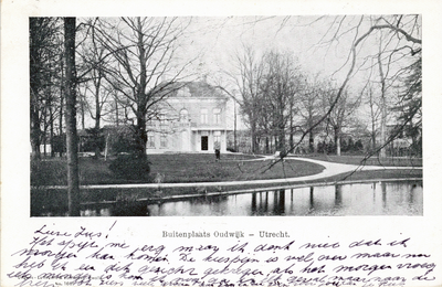 44589 Gezicht op het herenhuis Oudwijk (Oudwijk) te Utrecht.